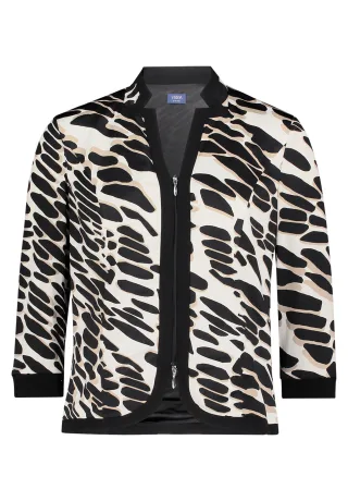 Vera Mont - Blazer-Jacke Schwarz/Weiß - Gr. - 44