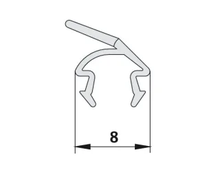 Kermi 4037 1x Anschlagdichtung, Länge: 1972 mm, 2240371 2240371
