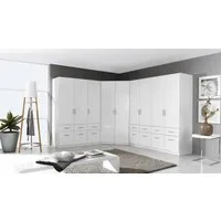 rauch Eckkleiderschrank Eck-Kleiderschrank Celle ca.253x298 cm 14 Schubladen weiß hochglanz