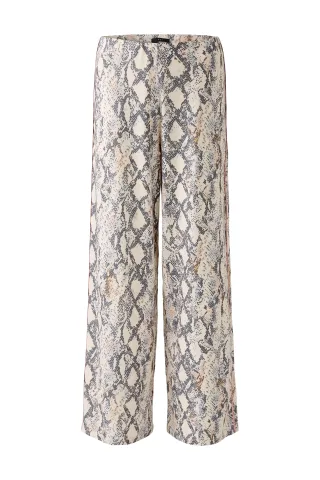 Oui - Marlenehose Silky Touch Qualität beige - Gr. - 36