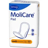 PAUL HARTMANN AG Inkontinenz-Einlage MoliCare Pad 4 Tropfen Inkontinenzeinlagen 30 Stück, 4 Tropfen, 30-St., Geruchsneutralisation, breiter Klebestreifen, anatomisch geformt