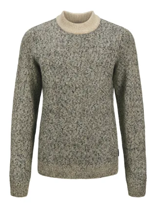 JACK&JONES - JCOSPACE KNIT MOCK NECK JNR peyote - Gr. - 152