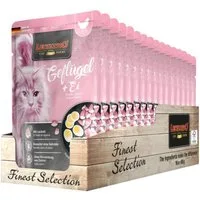 Leonardo Catfood Geflügel & Ei - getreidefreies Nassfutter mit fettarmen Geflügel 16x85g, Nassfutter für: Katzen