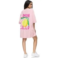Worldclassca T-Shirt Worldclassca Oversized Print LIMON CELLO T-Shirt Sommer Oberteil PRINT- LIMON CELLO - LA DOLCE VITA
