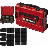 Einhell Werkzeugkoffer E-Case S-F Systemkoffer stapelbar, spritzwassergeschützt inkl 9 Fächer
