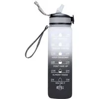 Botells Trinkflasche Sport Trinkflasche, Motivation, Wasserflasche + Strohhalm & Shakerball, Trinke während deiner Aktivität, leicht, auslaufsicher, motivierend