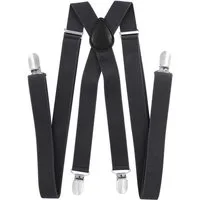 axy Hosenträger Herren Hosenträger 4 Stabile Clips X-Form 2,5cm Breit verstellbar und elastisch 120cm Lang