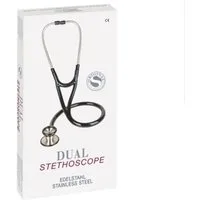 DocMed Stethoskop Kardiologie Stethoskop Dual, (Präzise Klangübertragung, Wärmeisolierende Kunststoffringe), Präzise Auskultation, Extra weiche Ohroliven