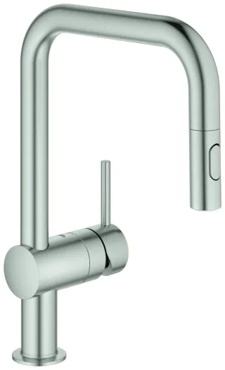 GROHE EH-Spültischbatterie Minta 32322 U-Auslauf Spülbrause supersteel, 32322DC2 32322DC2