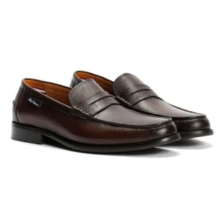 Ben Sherman Hester Leder Herren Braune Slipper