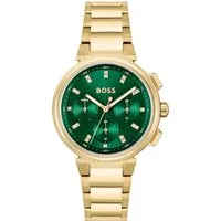 BOSS Multifunktionsuhr ONE 1502679, Quarzuhr, Damenuhr, Armbanduhr, Glaskristalle, Edelstahlarmband