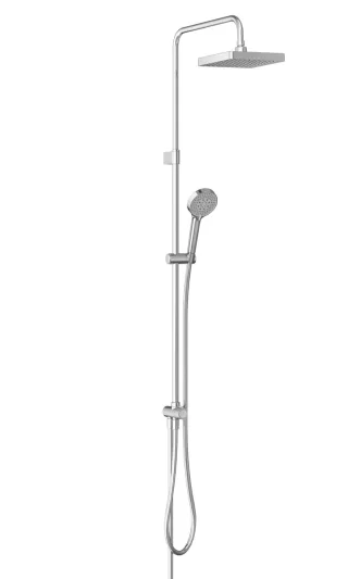 VitrA Base Square Duschsystem mit Kopf- und Handbrause Wandmontage Chrom,A45911EXP A45911EXP