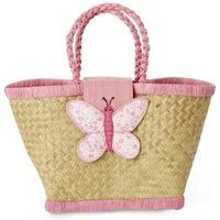 rice Handtasche Kindertasche aus Raffia handgefertigt 20x12x18 cm verschiedene Motive