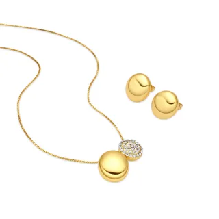 Luxenter Sets aus Zirkonia mit 18-karätigem Gelbgold-Finish – Mupio