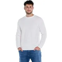 Engbers Rundhalspullover Herren Pullover regular, Naturweiss