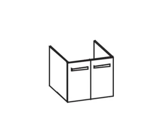 Artiqua 411 Waschtischunterschrank für Me by Starck 233663 Sangallo Grau quer, 411-WU2T-D53-7152-432 411-WU2T-D53-7152-432