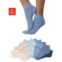 H.I.S Kurzsocken Damen Sport Basic Socken, Laufsocken ohne Frottee (Packung, 10-Paar, Großpackung) mit verstärkter Ferse und Spitze