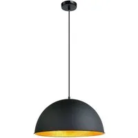 etc-shop Hängeleuchte, Leuchtmittel inklusive, Warmweiß, Pendel Leuchte Hänge Lampe Beleuchtung schwarz gold