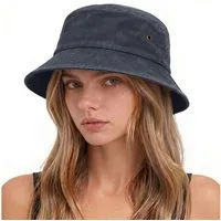 Zaewry Fischerhut Vintage Baumwoll-Anglerhut,Sommer Cap,Sommer Bucket Hat, Unisex faltbarer Anglerhut für Herren, Strand und Outdoor,mit UV-Schutz