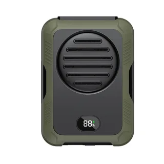 Mini Portable USB Rechargeable Fan 2000mAh Hanging Neck Waist Fan for Outdoor Camping Hiking Climbing Running Sports