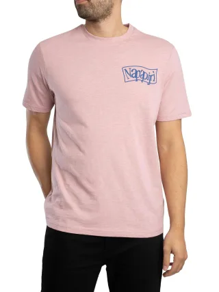 Napapijri Elior Rückengrafik-T-Shirt Mit Lässiger Passform, Rosa