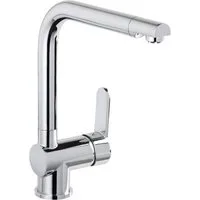 aquaSu Spültischarmatur Sanmix Style Niederdruck, Chrom, Boiler, Warmwasseranschluss, hoher Auslauf
