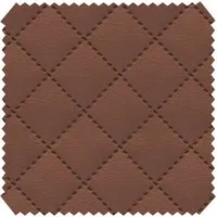 novely® Stoff SOLTAU Kunstleder - 3-lagig gesteppter Volumen-Polsterstoff mit Karo-M, Robust, Voluminös, Pflegeleicht, Meterware, 1lfm
