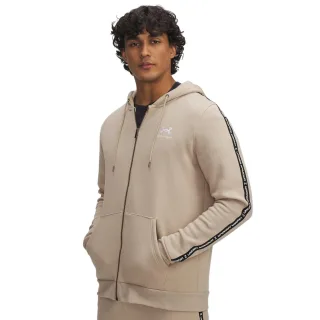 Under Armour - Hoodie mit durchgehendem Reißverschluss für Herren, Fleece, Ärmel mit Streifen (Khaki)