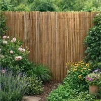 ESTEXO Sichtschutzzaunmatten Bambusmatte Sichtschutzzaun Balkon Sichtschutz 100 cm x 5 m Bambus W