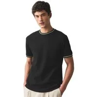 Next T-Shirt Slim Fit T-Shirt mit Randstreifen (1-tlg)