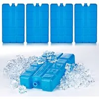 BigDean Kühlakku 4x Kühlakkus je 200ml 12h Kühlung für Kühltasche & Kühlbox Made i, Natürliche Kühlflüssigkeit, Robustes HDPE-Kunststoffgehäuse.