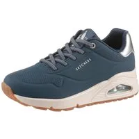 Skechers UNO SHIMMER AWAY Slip-On Sneaker Slipper, Freizeitschuh, Plateausneaker mit modischem Keilabsatz