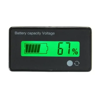 Geekcreit® 12V/24V/36V/48V 8-70V LCD Acid Lead Lithium Battery Capacity Indicator Digital Voltmeter