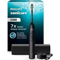 Philips Sonicare Elektrische Zahnbürste Series 5300, Aufsteckbürsten: 1 St., mit Andruckkontrolle, 2 Intensitätsstufen, inkl. Ladegerät, Reiseetui