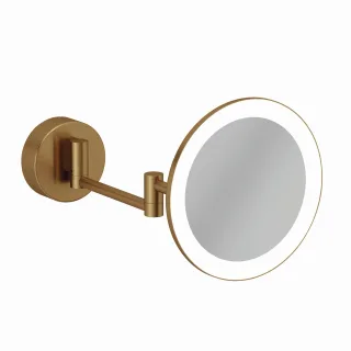 Kludi VELA R LED-Kosmetikspiegel mit Wandhalterung Brushed Bronze, 58995N1W 58995N1W