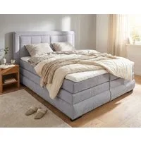 OTTO home Boxspringbett MIVVA inkl. Bettkasten & Topper, Komfortliegehöhe: 67cm, Breite: 180cm, in H3, H4 oder Hmix H3/H4, wahlweise mit oder ohne LED-Leuchten