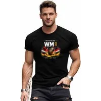 RMK T-Shirt Herren T-Shirt Basic Rundhalls Fußball Deutschland WM 2026 100% Baumwolle
