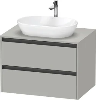 Duravit Ketho.2 Konsolenwaschtischunterbau wandhängend Betongrau Matt 800x550x568 mm - K248950070700 K24895007070000