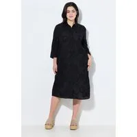 Angel of Style Jerseykleid Hemdblusenkleid A-Linie Lochstickerei