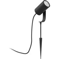 Philips Hue Smarte LED-Leuchte White & Color Ambiance Lily Spot 1 flg. Schwarz Basis-Set, Abschaltautomatik, Bluetooth, CCT - über Fernbedienung, Dimmfunktion, Farbsteuerung, Farbwechsel, Leuchtdauer einstellbar, Memoryfunktion, Nachtlichtfunktion, R