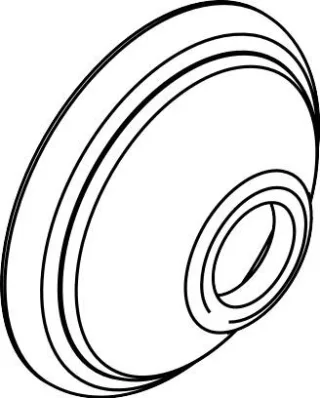Hansgrohe Rosette Axor Montreux Wannenarmatur/ Brausenarmatur Aufputz chrom, 98595000 98595000