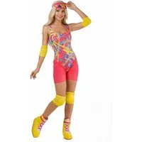 JADEO Kostüm Roller Girl Kostüm für Damen in neonfarben