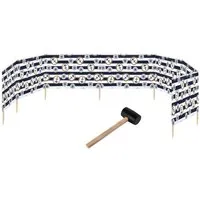 Garronda Windschutz Strand Sichtschutz 10m lang mit Gummihammer Garten Meer GAEX001
