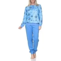Normann Pyjama Normann Damen Interlock Pyjama lang mit Bündchen - auch in Übergrößen