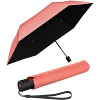 Knirps® Taschenregenschirm U.200 Ultra Light Duomatic - UV coated, mit UV- und Hitzeschutz, schwarz-salmon