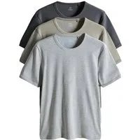 The Set T-Shirt The Set gerippte Kurzarm-T-Shirts, 3er-Pack (3-tlg)
