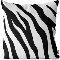 VOID Kissenbezug, (1 Stück), Zebra-Fell gemustert Schwarz Weiss Muster Afrika Asien Steppe Herde S