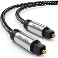 deleyCON deleyCON Toslink Kabel 1,5m Optisches Digital Audio Kabel Optisches-Kabel