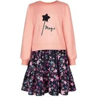 happy girls A-Linien-Kleid Happy girls Kleid Magic Sterne Langarm salmon pink (1-tlg)