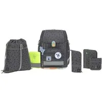 LÄSSIG Schulranzen School Set Boxy Unique - Schulranzen Set 7tlg. (Speckles Anthracite)